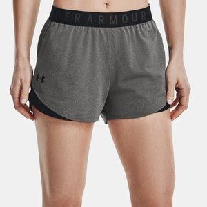 Under Armor Play Up 3.0 Shorts - HEATHER GRAY